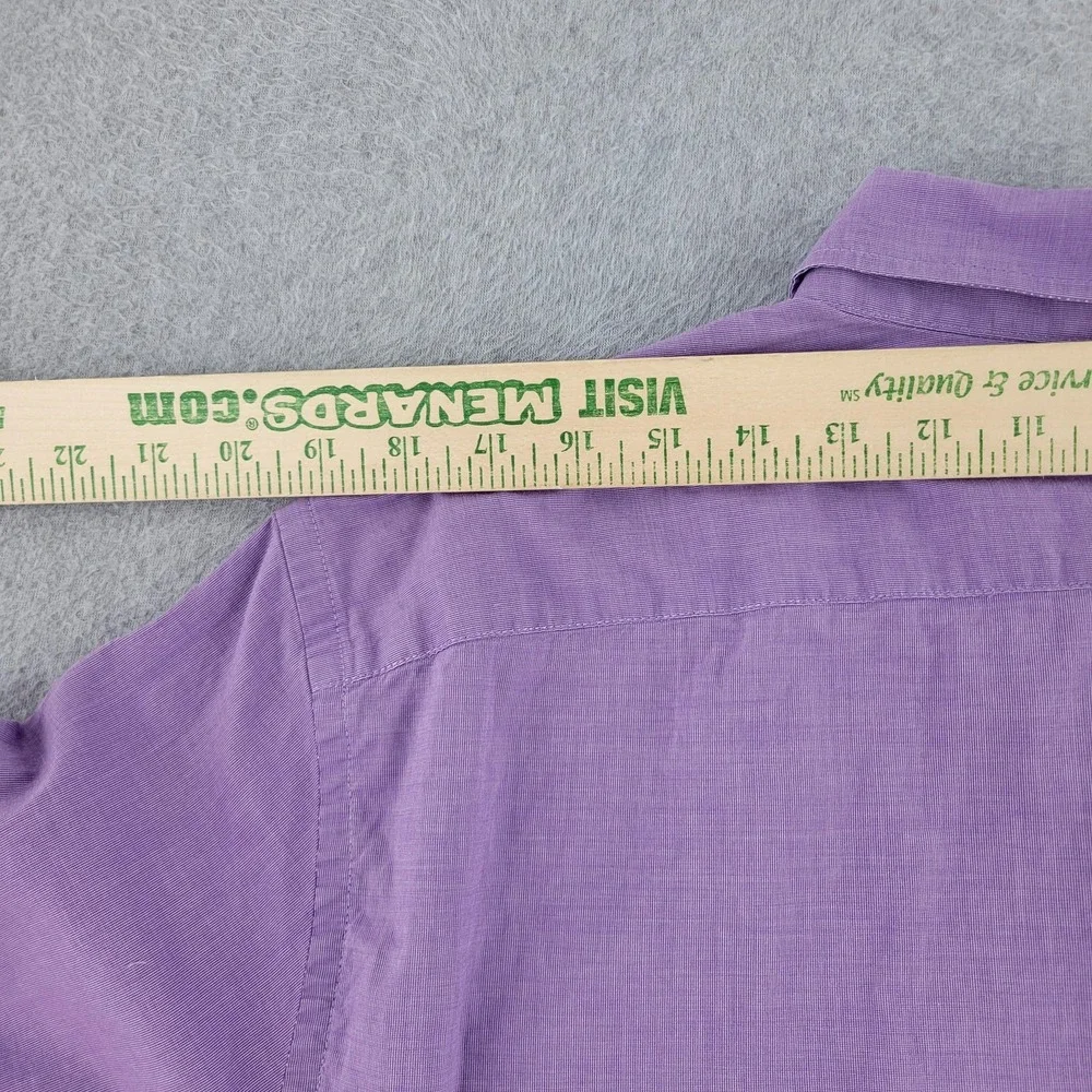 Banana Republic Shirt Mens XL Purple Solid Long Sleeve Button Up Slim Fit Casual